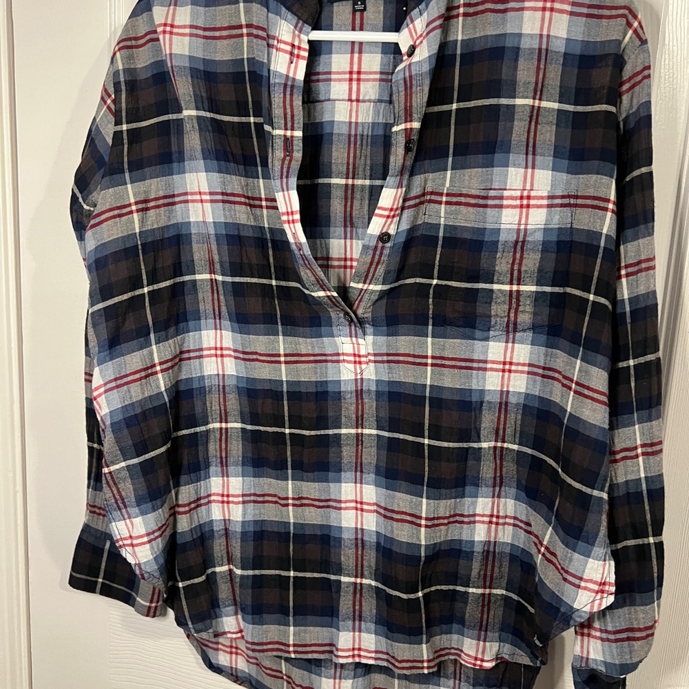 Madewell Plaid Women's tunic - Blue and Red